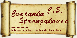 Cvetanka Stranjaković vizit kartica